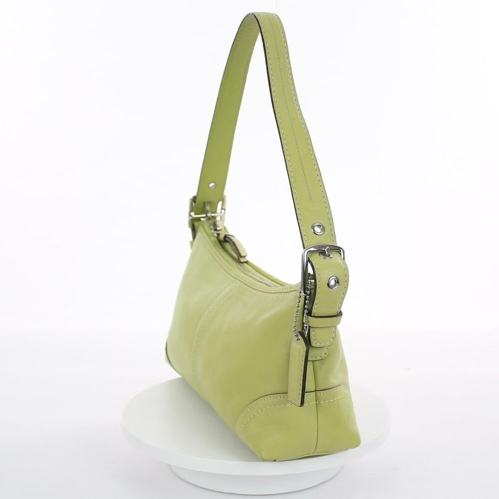 Coach Hamptons Demi Light Green Leather Shoulder Bag J0772-F11195 - Picture 3 of 8